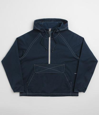 Pop Trading Company DRS Hooded Halfzip Jacket - Navy